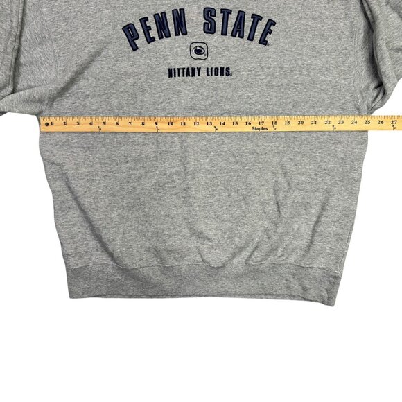 Nike Penn State Sweatshirt Mens L Gray Center Swoosh Spell Out Y2K Vintage PSU - Picture 7 of 11